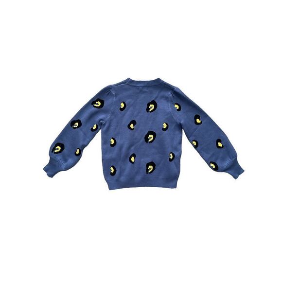 Danna Belle NWT Blue Leopard Sweater 7 - Picture 6 of 6